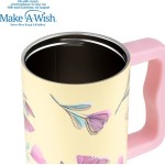 nava Θερμός Tumbler Ανοξείδωτο με Πλαστικό Καλαμάκι "We Care", Cream Floral 900ml 10-016-174 5205746016598