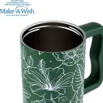 nava Thermo Tumbler Stainless Steel With Plastic Straw "We Care", Sketch Floral 900ml 10-016-204 5205746016680