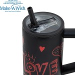 nava Thermo Tumbler Stainless Steel With Plastic Straw "We Care", Love 900ml 10-016-245 5205746016741