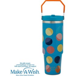 nava Θερμός Tumbler Ανοξείδωτο με Καλαμάκι "We Care", Color Dots 900ml 10-016-264 5205746016260