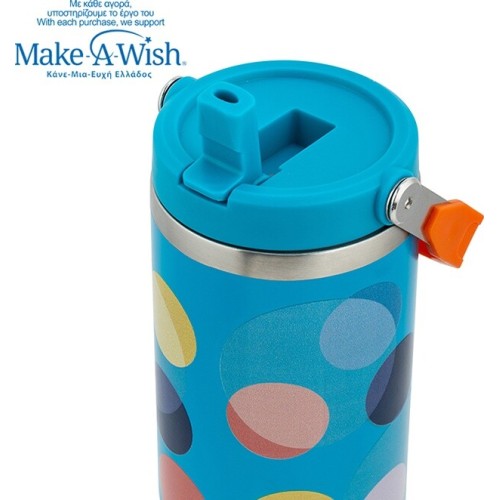 nava Θερμός Tumbler Ανοξείδωτο με Καλαμάκι "We Care", Color Dots 900ml 10-016-264 5205746016260