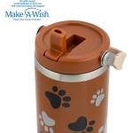 nava Thermo Tumbler Stainless Steel With Straw "We Care", Paw Prints 900ml 10-016-224 5205746016208