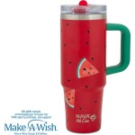 nava Thermo Tumbler Stainless Steel With Straw "We Care", Watermelon 900ml 10-016-304 5205746016383