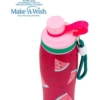 nava Θερμός Μπουκάλι Ανοξείδωτο με Στόμιο "We Care", Watermelon 650ml 10-110-071 5205746015034
