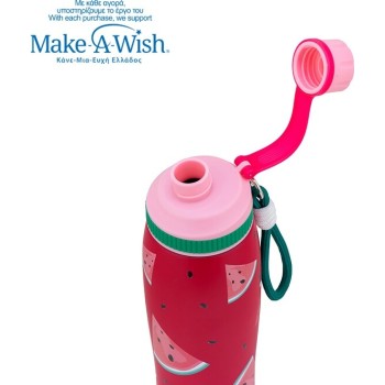 nava Θερμός Μπουκάλι Ανοξείδωτο με Στόμιο "We Care", Watermelon 650ml 10-110-071 5205746015034