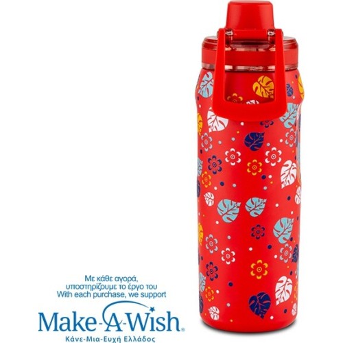 nava Θερμός Μπουκάλι Ανοξείδωτο με Στόμιο "We Care", Aloha 500ml 10-016-162 5205746016444