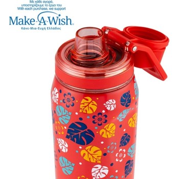 nava Θερμός Μπουκάλι Ανοξείδωτο με Στόμιο "We Care", Aloha 500ml 10-016-162 5205746016444