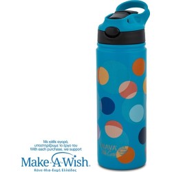 nava Hot Stainless Steel Bottle With Straw "We Care", Color Dots 500ml 10-016-262 5205746015935