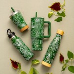nava Θερμός Μπουκάλι Ανοξείδωτο με Bamboo "We Care", Sketch Floral 500ml 10-016-203 5205746016925