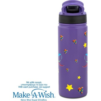 nava Thermos Stainless Steel Bottle With Straw "We Care", Purple Unicorn 500ml 10-016-139 5205746015843