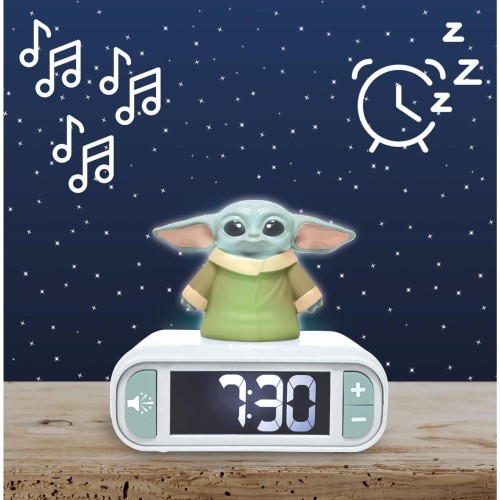 Lexibook Disney Star Wars Ψηφιακο Ξυπνητηρι Grogu 3D Φωτιστικη Φιγουρα Νυκτος Ηχητικα Εφε RL800SW 3380743121253