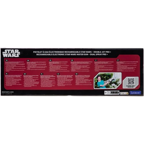 lexibook, star wars, rechargeable electronic water blaster,  and sound effects, 680 ml tank, range up to 10 m, 3 modes, green do