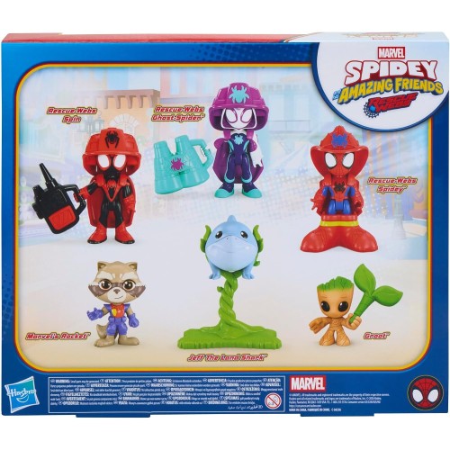 Hasbro Spidey and his Amazing Friends Rescue-webs Rescue Spidey and Crew Action Figure 6-pack G3149 5010996401144