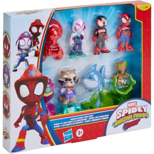 Hasbro Spidey and his Amazing Friends Rescue-webs Rescue Spidey and Crew Action Figure 6-pack G3149 5010996401144
