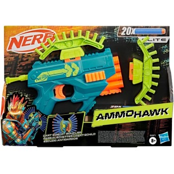 Hasbro Nerf Rebel Ops Ammohawk, Blaster With 20 Nerf Elite Foam Darts and 2 Dart Shields, Gifts, Toys for Kids, Ages 8 and Above
