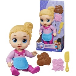 Hasbro Baby Alive Baby Baker, Yellow Hair Doll With Imaginary Food Accessories, 26.5 cm Tall Toys for Girls and Boys Ages 3 Year