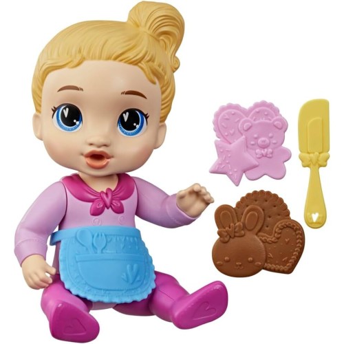 Hasbro Baby Alive Baby Baker, Yellow Hair Doll With Imaginary Food Accessories, 26.5 cm Tall Toys for Girls and Boys Ages 3 Year