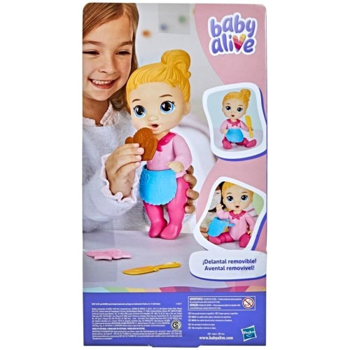 Hasbro Baby Alive Baby Baker, Yellow Hair Doll With Imaginary Food Accessories, 26.5 cm Tall Toys for Girls and Boys Ages 3 Year