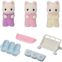 Epoch Sylvanian Families Floral Cat Τρίδυμα & Καρότσι 5880 5054131058800