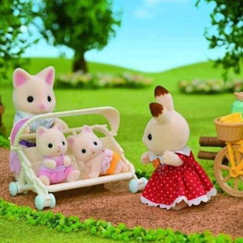 Epoch Sylvanian Families Floral Cat Τρίδυμα & Καρότσι 5880 5054131058800