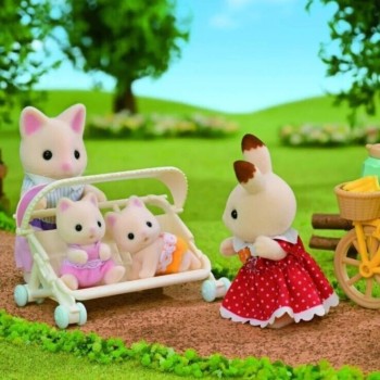 Epoch Sylvanian Families Floral Cat Τρίδυμα & Καρότσι 5880 5054131058800