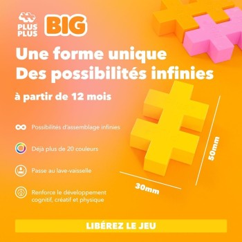 Plus-Plus 9603443 ingenious building toy, large rabbit, tube of building blocks, 15 pieces PLS7303 5710409201391