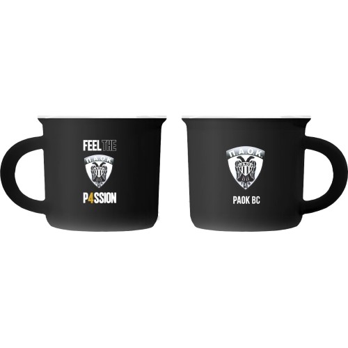 Χάρτινη Πόλη Κούπα Espresso - Παοκ Μπάσκετ 2 / Μαύρη BZ.XP.RP.00728 5206021147303