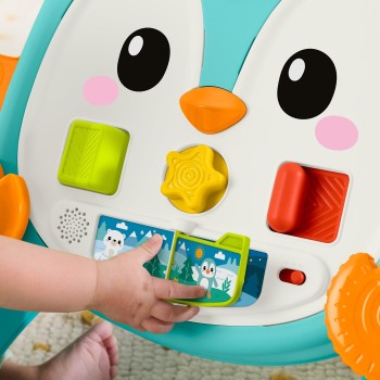 Mattel Fisher-price 2-in-1 Musical Penguin Activity Walker, Baby to Toddler Push Along Toy JHF74 194735330393
