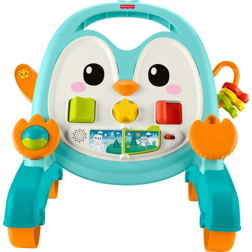 Mattel Fisher-price 2-in-1 Musical Penguin Activity Walker, Baby to Toddler Push Along Toy JHF74 194735330393