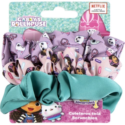 cerda beauty: gabbys dollhouse - scrunchies 3pcs 2500003454 8445484540079