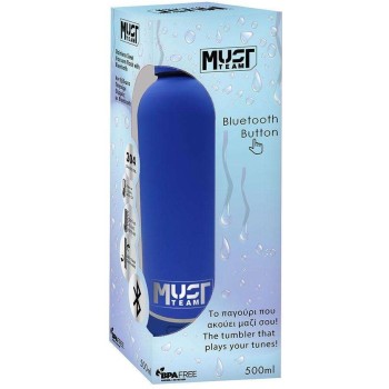 Diakakis imports Pagouri Thermos Stainless Steel With Bluetooth Speaker Must Team Blue 500ml (000587503) 000587503 5205698822339