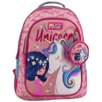 Diakakis imports School Bagpack Must Girl & Unicorn 32X18x43cm 000587218 5205698807633