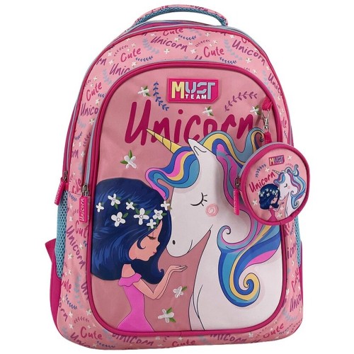 Diakakis imports Σχολική Τσάντα Must Πολυθεσιακή Girl & Unicorn 32X18x43cm 000587218 5205698807633