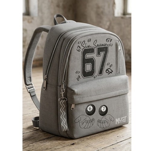 Diakakis imports Backpack Must Team Monochrome Classic 67 Grey 000587874 5205698846403