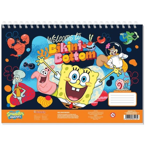 Diakakis imports Μπλοκ Ζωγραφικής Spongebob 23X33 Με Αυτοκόλλητα - 1 Τμχ 000483172 5205698834134