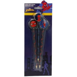 Diakakis imports Pencil Case With Rubber Topper Spiderman 3 Pieces 000508763 5205698813047