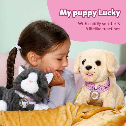 MGA Entertainment Baby Born My Dog Lucky With Pet Carrier | 5 Functions, Carry Case, Batterie 835869 4001167835869
