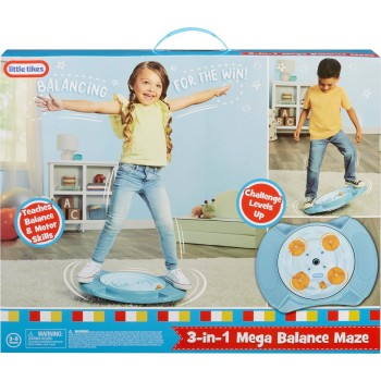 Little Tikes 3-in-1 Mega Balance Maze, Indoor/outdoor, Balance and Motor Sk 623929 050743623929