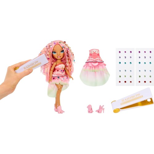 MGA Entertainment Rainbow High Be Dazzling - Adeline Rose - Pink 28cm Fashion Doll With Bedaz 599982 035051597797