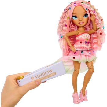 MGA Entertainment Rainbow High Be Dazzling - Adeline Rose - Pink 28cm Fashion Doll With Bedaz 599982 035051597797
