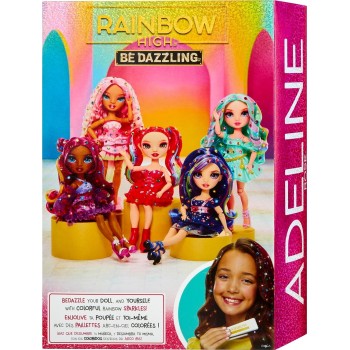 MGA Entertainment Rainbow High Be Dazzling - Adeline Rose - Pink 28cm Fashion Doll With Bedaz 599982 035051597797