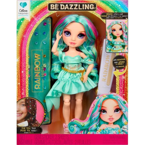 MGA Entertainment Rainbow High Be Dazzling - Celine Turquoise - Teal 28cm Fashion Doll With B 597780 k 599982 035051597827
