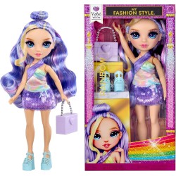 MGA Entertainment Rainbow High My Fashion Style Doll - Violet - 28 cm tall fashion doll in purple with outfit, handbag and shoes