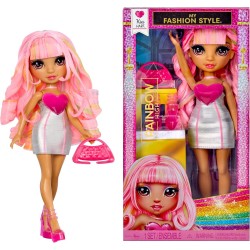MGA Entertainment Rainbow High My Fashion Style Doll - Kia - 28 cm tall fashion doll in pink with dress, handbag and shoes, for 
