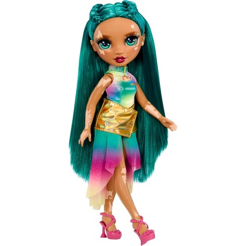 MGA Entertainment Rainbow High My Fashion Style Doll - Jewel - 28 cm fashion doll in emerald green with outfit, handbag and shoe