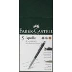 faber-castell apollo 0.5mm dark blue mechanical pencil - box of 5 232503 6933256639950