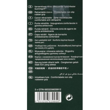 faber-castell apollo 0.5mm dark blue mechanical pencil - box of 5 232503 6933256639950