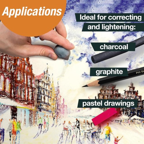 Faber-castell γομα καρβουνο γκρι 127220 9556089009225