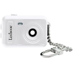 Lexibook starcam mini digital camera keychain white with flash and internal memory djkc76wh mini digital white camera  on keycha