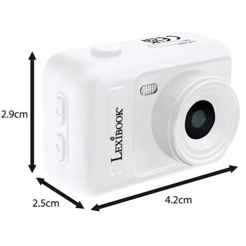 Lexibook starcam mini digital camera keychain white with flash and internal memory djkc76wh mini digital white camera  on keycha
